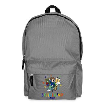 Schulkind 2026: Bunte Inklusion - Rucksack - Mittelgrau - Vorne