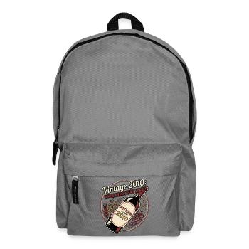 Vintage Rotwein - Rucksack - Mittelgrau - Vorne