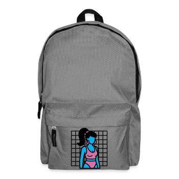 90s Fitness Girl Vaporwave - Backpack - elephant grey - Front