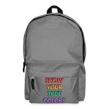 Zeig deine wahren Farben LGBT-Stolz - Rucksack - Mittelgrau - Vorne