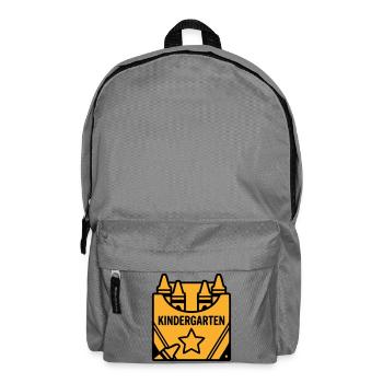 Crayons Kindergarten Logo - Backpack - elephant grey - Front