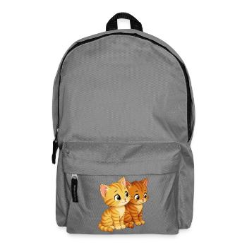 Des chatons assis côte à côte - Sac à dos - gris éléphant - Devant