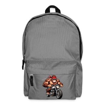 Muskulöser Gorilla-Biker - Rucksack - Mittelgrau - Vorne