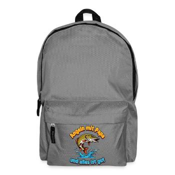 Pêcher avec papa - Sac à dos - gris éléphant - Devant