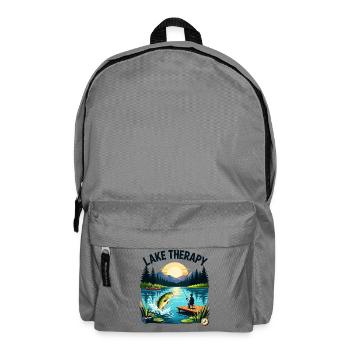 Lake Therapy Sunset Fishing - Backpack - elephant grey - Front