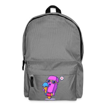 Pink Popsicle in Sunglasses - Backpack - elephant grey - Front