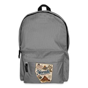 Nevada Silver State Vintage Las Vegas Aufkleber - Rucksack - Mittelgrau - Vorne