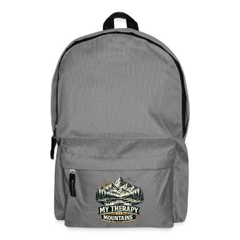 My Therapy Has Mountains | Hiking Design - Rucksack - Mittelgrau - Vorne