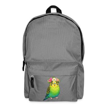Wellensittich - Rucksack - Mittelgrau - Vorne
