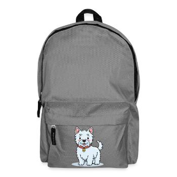 Little West Highland Terrier (comic) - Backpack - elephant grey - Front