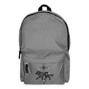 North Star Wolf with Star Paths - Backpack - elephant grey - Front