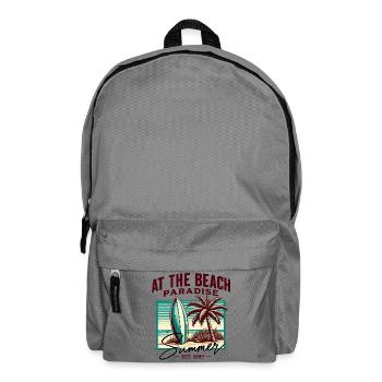Sommerparadies am Strand Retro Surf - Rucksack - Mittelgrau - Vorne