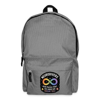 Neurodiversität Unendliche Teile - Rucksack - Mittelgrau - Vorne