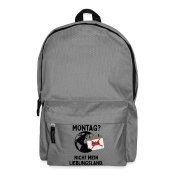 Montag – nicht mein Lieblingsland - Rucksack - Mittelgrau - Vorne