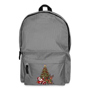 Betrunkener Weihnachtsmann – Lustiges Bier Motiv - Rucksack - Mittelgrau - Vorne