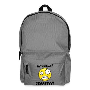 Verrücktes Grins-Symbol - Rucksack - Mittelgrau - Vorne