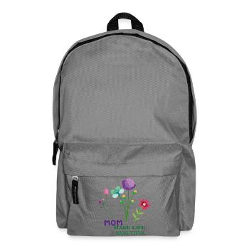 Mom Make Life Beautiful Blumenstrauß  - Rucksack - Mittelgrau - Vorne