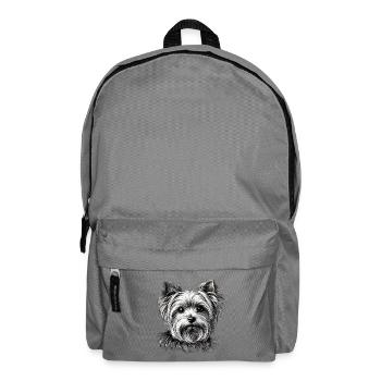 Yorkie Porträt - Rucksack - Mittelgrau - Vorne