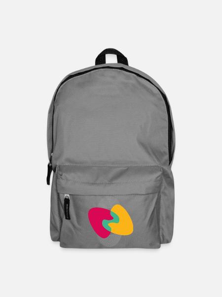Überlappende Farbblasen - Rucksack - Mittelgrau