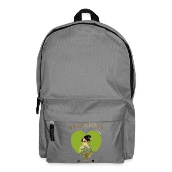 Japanese Matcha Lover Utamaro Ukiyo-e Parody - Rucksack - Mittelgrau - Vorne