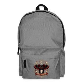 Nachtkreatur mit Fledermaus und Schädel - Rucksack - Mittelgrau - Vorne
