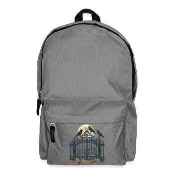 Krähen auf dem Friedhofstor - Rucksack - Mittelgrau - Vorne