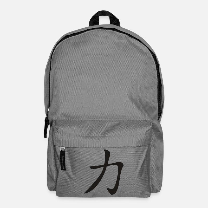 Kraft-Kanji - Rucksack - Mittelgrau