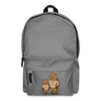 Capybara Couple Capybara - Two Cool Capybaras - Backpack - elephant grey - Front