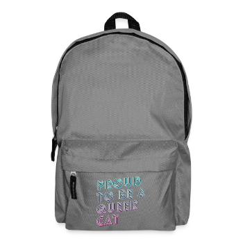 Proud to be a Queer Cat Neon Shirt - Rucksack - Mittelgrau - Vorne