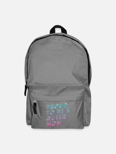 Proud to be a Queer Mom Neon Shirt - Rucksack - Mittelgrau