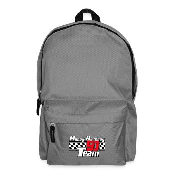 50.Geburtstag , 50 Jahre , Motorsport Happy (25) - Rucksack - Mittelgrau - Vorne