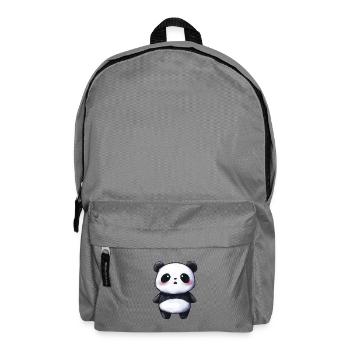 Süßes Baby Panda im Chibi-Stil - Rucksack - Mittelgrau - Vorne