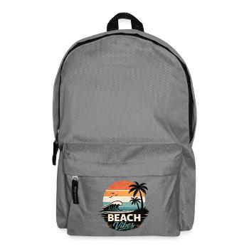 Beach Vibes Sunset Paradise - Backpack - elephant grey - Front