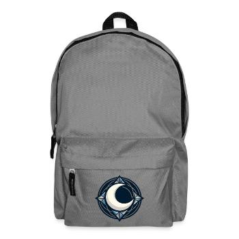 Moon Circle Geometric Mosaic - Backpack - elephant grey - Front