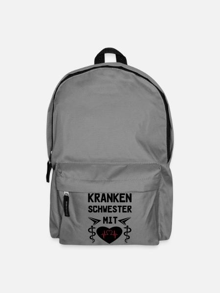 Krankenschwester mit Herz Medizin Geschenk - Rucksack - Mittelgrau