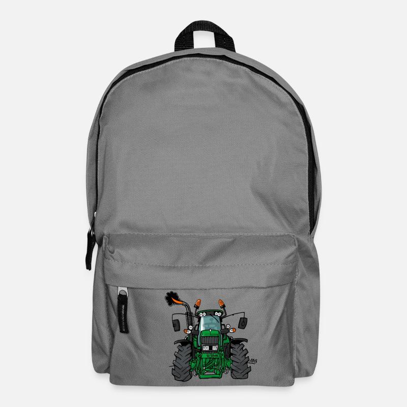 0175 tracteur vert - Sac à dos - gris éléphant