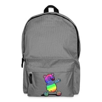 Bunter Pandabär - Dab Dance - Dabbing - Panda - Rucksack - Mittelgrau - Vorne