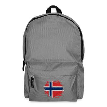 Klecks Norwegen Norwegische - Flagge Geschenk - Rucksack - Mittelgrau - Vorne