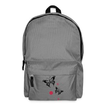 Butterflies Flowers Flowers Insects Summer - Backpack - elephant grey - Front