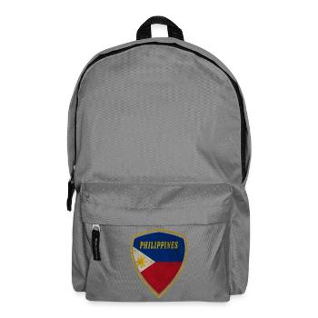 Philippines Coat of Arms Vintage Gift Flag Manila - Backpack - elephant grey - Front