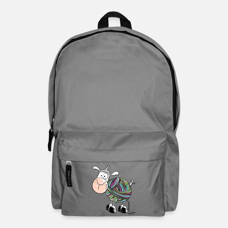 Buntes Wollschaf - Rucksack - Mittelgrau