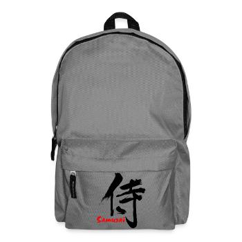 Samurai in japanischer Kanji-Schrift - Rucksack - Mittelgrau - Vorne