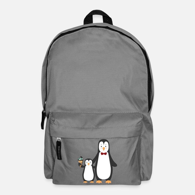 Pinguin Pinguine mit Eis - Rucksack - Mittelgrau
