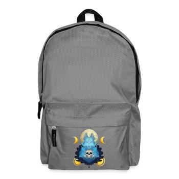 Blue Ink Spirits - Louve Sorcière Lunaire et crâne - Sac à dos - gris éléphant - Devant