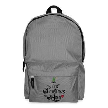 My first Christmas as Mom - Backpack - elephant grey - Front