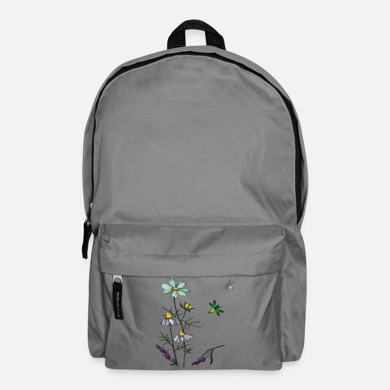 Kräuter, Kamille, Bienen - Rucksack - Mittelgrau