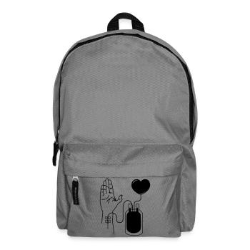 Giving blood - Backpack - elephant grey - Front