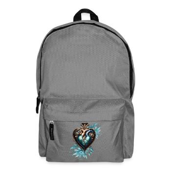Magnifique et élégant coeur steampunk. - Sac à dos - gris éléphant - Devant