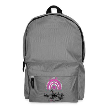 Mother's Day Duck Mom Baby Rainbow - Backpack - elephant grey - Front