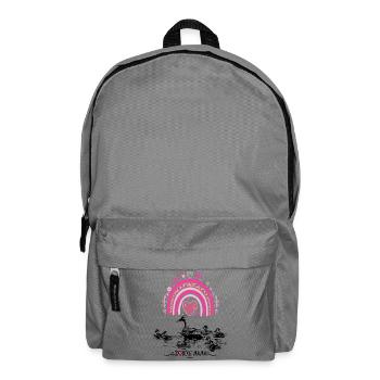 Muttertag Entenmama mit Küken & Regenbogen - Rucksack - Mittelgrau - Vorne